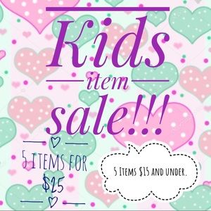 Kids item sales.